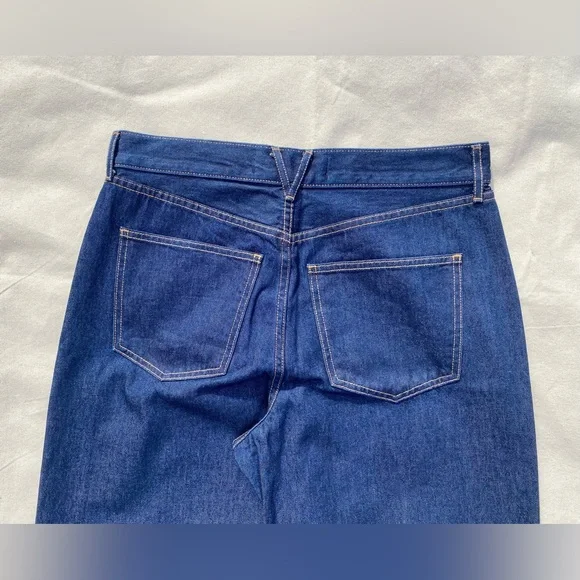 Veronica Beard Dark Blue Taylor Relaxed Fit Wide Leg Hi Rise Jeans EUC Casual - Picture 4 of 9